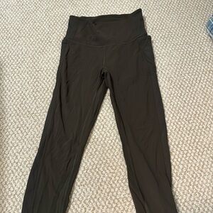 Lululemon Olive Green Leggings with Pockets